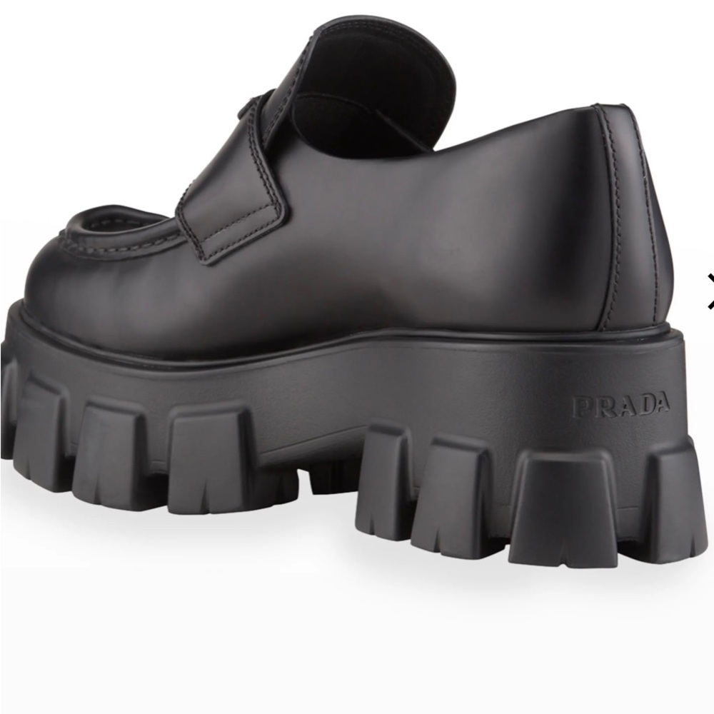 Prada
Monolith Leather Logo Platform Loafers